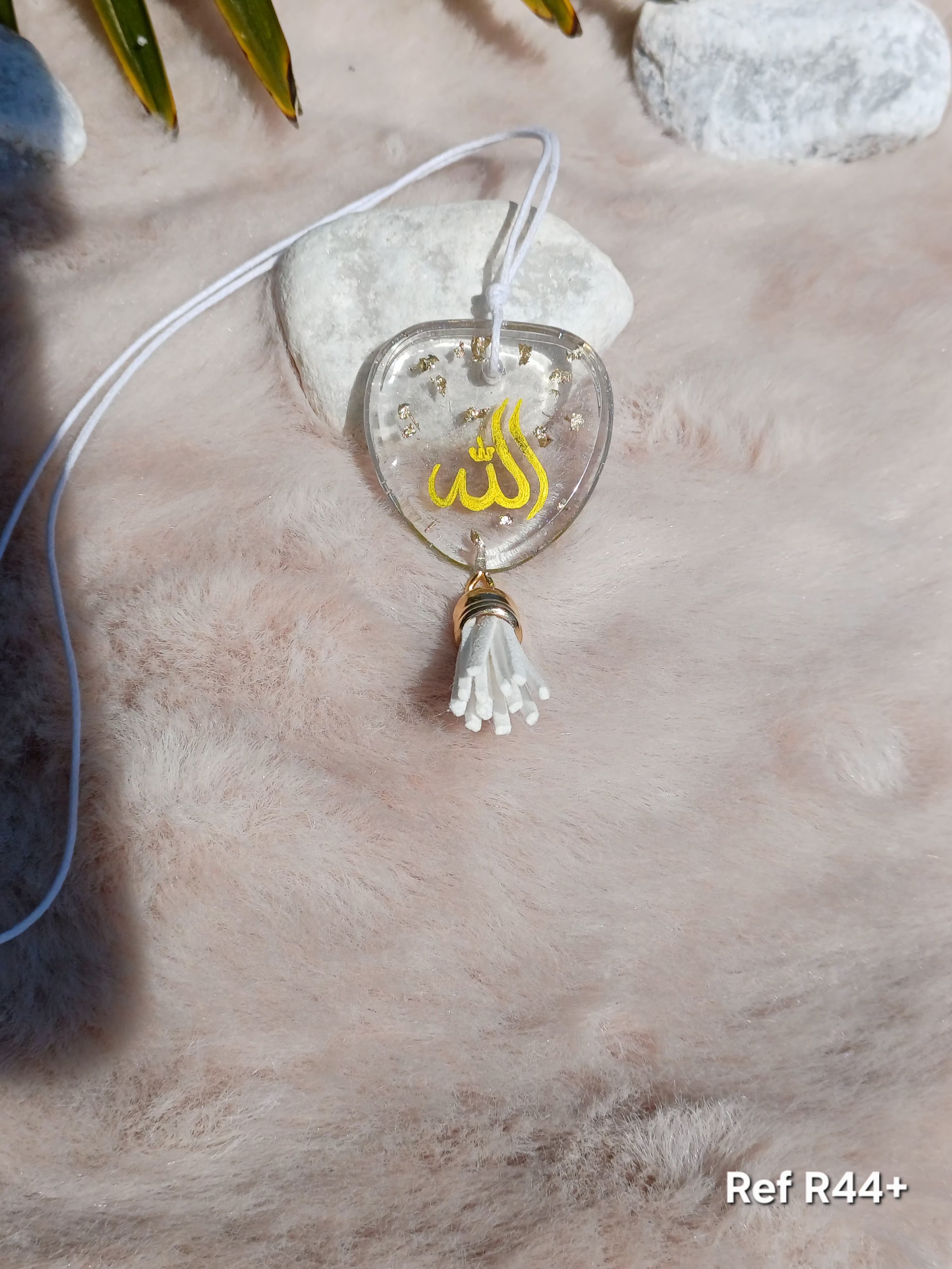 Création Suspension résine calligraphié "Ya Allah" - Fait Main - R44