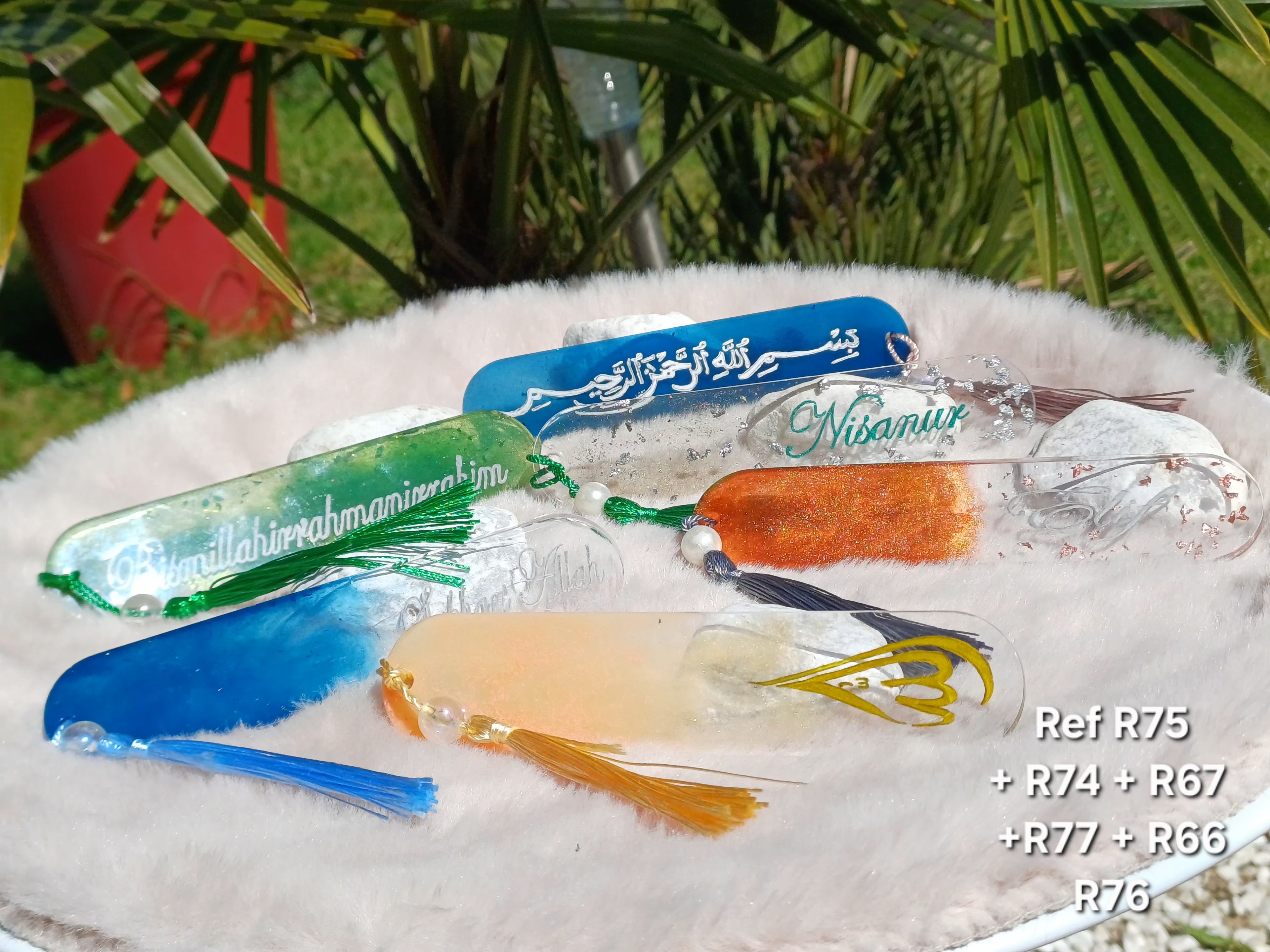 Création Marque page Résine calligraphié "Subhan'Allah" - Fait Main - R77
