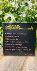 Création Toile Calligraphiée "Al Fatiha" - 20X20 cm - Fait Main - T62